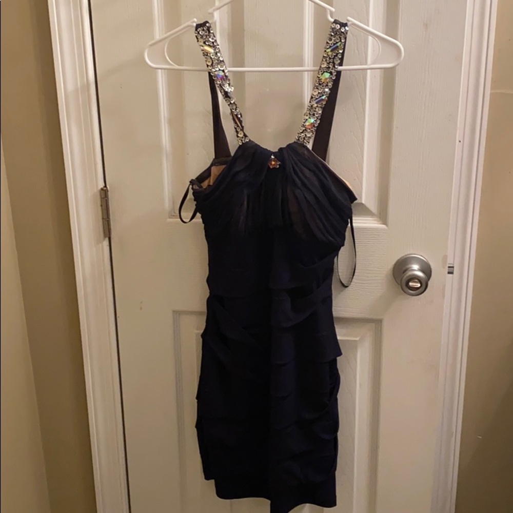 Dark blue homecoming dress